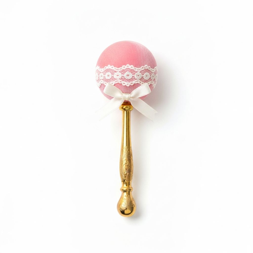 Victorian Lace Rattle - Blush